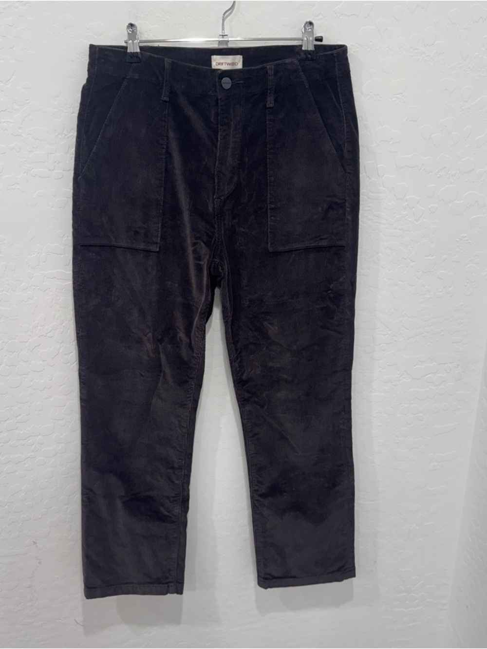 DRIFTWOOD Corduroy Straight-Leg Pants Women's 27 Deep Brown